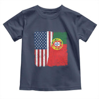 Portuguese American Flag Toddler T Shirt Retro Vintage USA Portugal Roots Heritage Pride - Wonder Print Shop