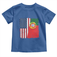 Portuguese American Flag Toddler T Shirt Retro Vintage USA Portugal Roots Heritage Pride - Wonder Print Shop