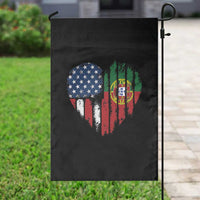 Half Portuguese American Flag Garden Flag Portugal Roots USA Flag Immigrant Gifts - Wonder Print Shop
