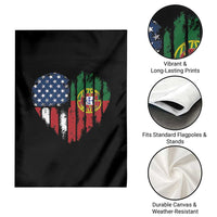 Half Portuguese American Flag Garden Flag Portugal Roots USA Flag Immigrant Gifts - Wonder Print Shop