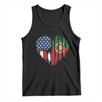 Half Portuguese American Flag Tank Top Portugal Roots USA Flag Immigrant Gifts - Wonder Print Shop