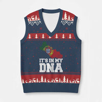 Its in My DNA Portugal V-Neck Knit Sweater Vest Portuguese Flag Portugal Boy Girl Gift - Wonder Print Shop