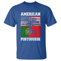 American Grown Portuguese Roots T Shirt Distressed Tree Portugal USA Flag - Wonder Print Shop