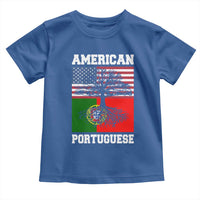 American Grown Portuguese Roots Toddler T Shirt Distressed Tree Portugal USA Flag - Wonder Print Shop