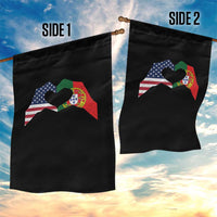 Portuguese American Flag Garden Flag Vintage Portugal USA Flag Heart - Wonder Print Shop
