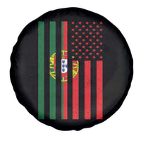 Portuguese Flag Spare Tire Cover Vintage USA Flag Portugal Pride Gifts - Wonder Print Shop