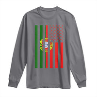 Portuguese Flag Long Sleeve Shirt Vintage USA Flag Portugal Pride Gifts - Wonder Print Shop