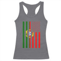 Portuguese Flag Racerback Tank Top Vintage USA Flag Portugal Pride Gifts - Wonder Print Shop