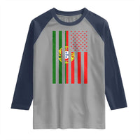 Portuguese Flag Raglan Shirt Vintage USA Flag Portugal Pride Gifts - Wonder Print Shop