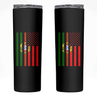 Portuguese Flag Skinny Tumbler Vintage USA Flag Portugal Pride Gifts - Wonder Print Shop