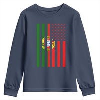 Portuguese Flag Youth Sweatshirt Vintage USA Flag Portugal Pride Gifts - Wonder Print Shop