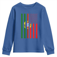 Portuguese Flag Youth Sweatshirt Vintage USA Flag Portugal Pride Gifts - Wonder Print Shop