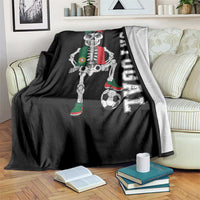 Portugal Soccer Throw Blanket Skeleton Portuguese Flag Futebol Football Player - Wonder Print Shop