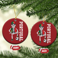 Portugal Soccer Christmas Ornament Skeleton Portuguese Flag Futebol Football Player - Wonder Print Shop