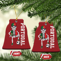 Portugal Soccer Christmas Ornament Skeleton Portuguese Flag Futebol Football Player - Wonder Print Shop