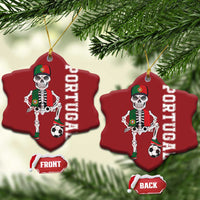 Portugal Soccer Christmas Ornament Skeleton Portuguese Flag Futebol Football Player - Wonder Print Shop