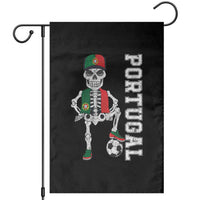 Portugal Soccer Garden Flag Skeleton Portuguese Flag Futebol Football Player - Wonder Print Shop