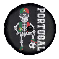 Portugal Soccer Spare Tire Cover Skeleton Portuguese Flag Futebol Football Player - Wonder Print Shop