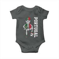 Portugal Soccer Baby Onesie Skeleton Portuguese Flag Futebol Football Player - Wonder Print Shop