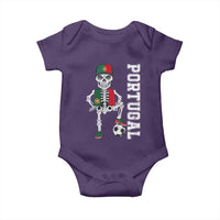Portugal Soccer Baby Onesie Skeleton Portuguese Flag Futebol Football Player - Wonder Print Shop