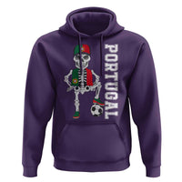 Portugal Soccer Hoodie Skeleton Portuguese Flag Futebol Football Player - Wonder Print Shop