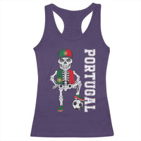 Portugal Soccer Racerback Tank Top Skeleton Portuguese Flag Futebol Football Player - Wonder Print Shop