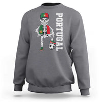 Portugal Soccer Sweatshirt Skeleton Portuguese Flag Futebol Football Player - Wonder Print Shop