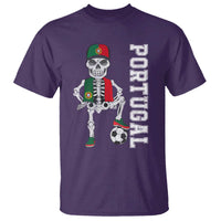 Portugal Soccer T Shirt Skeleton Portuguese Flag Futebol Football Player - Wonder Print Shop