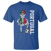 Portugal Soccer T Shirt Skeleton Portuguese Flag Futebol Football Player - Wonder Print Shop