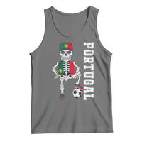 Portugal Soccer Tank Top Skeleton Portuguese Flag Futebol Football Player - Wonder Print Shop