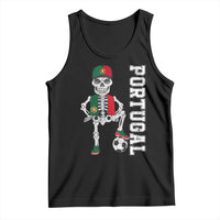 Portugal Soccer Tank Top Skeleton Portuguese Flag Futebol Football Player - Wonder Print Shop