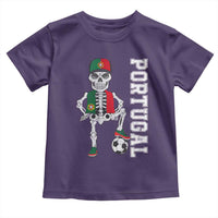 Portugal Soccer Toddler T Shirt Skeleton Portuguese Flag Futebol Football Player - Wonder Print Shop