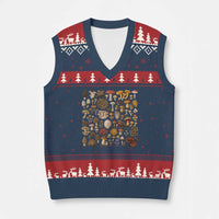 Mushroom Lovers V-Neck Knit Sweater Vest Mycology Fungi Foraging Mushroom Whisperer