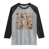 Mushroom Lovers Raglan Shirt Mycology Fungi Foraging Mushroom Whisperer