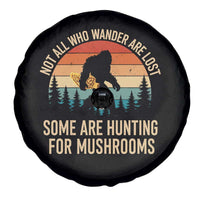 Bigfoot Mushroom Lovers Spare Tire Cover Retro Sasquatch Fungi Morel Mushroom