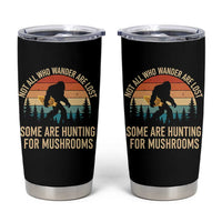 Bigfoot Mushroom Lovers Tumbler Cup Retro Sasquatch Fungi Morel Mushroom