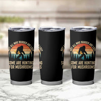 Bigfoot Mushroom Lovers Tumbler Cup Retro Sasquatch Fungi Morel Mushroom