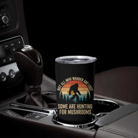Bigfoot Mushroom Lovers Tumbler Cup Retro Sasquatch Fungi Morel Mushroom