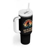 Bigfoot Mushroom Lovers Tumbler With Handle Retro Sasquatch Fungi Morel Mushroom