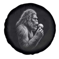 Bigfoot Mushroom Spare Tire Cover Vintage Sasquatch Art Mystical Nature Lover Retro