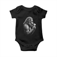 Bigfoot Mushroom Baby Onesie Vintage Sasquatch Art Mystical Nature Lover Retro