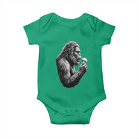 Bigfoot Mushroom Baby Onesie Vintage Sasquatch Art Mystical Nature Lover Retro