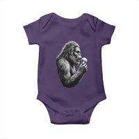 Bigfoot Mushroom Baby Onesie Vintage Sasquatch Art Mystical Nature Lover Retro