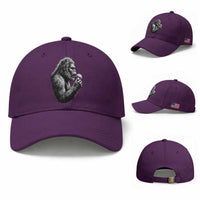 Bigfoot Mushroom Baseball Cap Vintage Sasquatch Art Mystical Nature Lover Retro