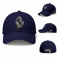 Bigfoot Mushroom Baseball Cap Vintage Sasquatch Art Mystical Nature Lover Retro