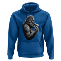 Bigfoot Mushroom Hoodie Vintage Sasquatch Art Mystical Nature Lover Retro
