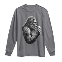 Bigfoot Mushroom Long Sleeve Shirt Vintage Sasquatch Art Mystical Nature Lover Retro