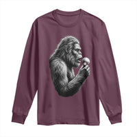 Bigfoot Mushroom Long Sleeve Shirt Vintage Sasquatch Art Mystical Nature Lover Retro