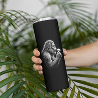 Bigfoot Mushroom Skinny Tumbler Vintage Sasquatch Art Mystical Nature Lover Retro