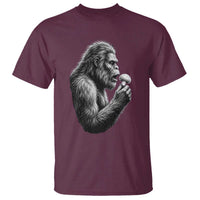 Bigfoot Mushroom T Shirt Vintage Sasquatch Art Mystical Nature Lover Retro